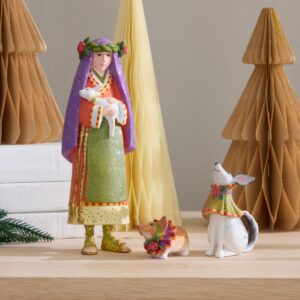 Patience Brewster Nativity Figure – Nativity, Shepherdess with Dog