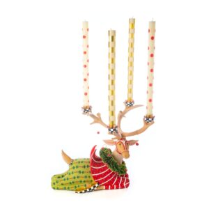 Patience Brewster Dash Away Sitting Prancer Reindeer Candelabra