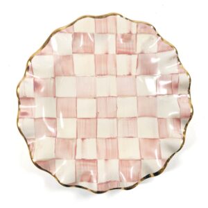 Rosy Check Fluted Ceramic Dinnerware