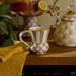 Rosy Check Ceramic Mug – Mocha Check