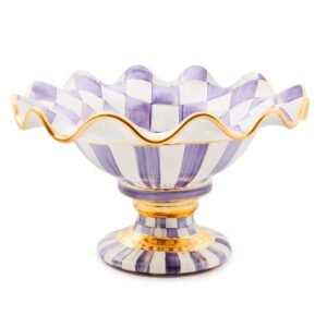 Rosy Check Ceramic Compote – Violet Check