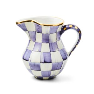 Courtly Check Ceramic Creamer – Plum Check