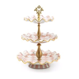 Ceramic Sweet Stand – Rosy Check, Three Tier