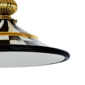 Mocha Check Flared Ceramic Pendant Lamp – Courtly Check