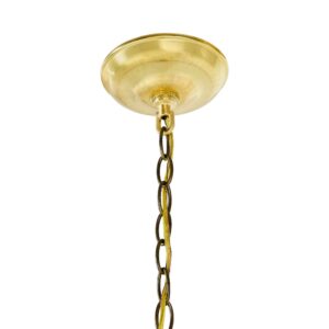 Courtly Check Ceramic Fluted Hanging Lamp – Mocha Check