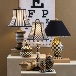 Courtly Check Ceramic Globe Lamp