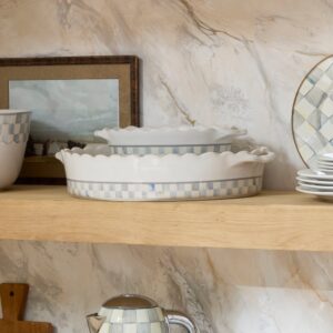 Check Everyday Oval Baker – Sterling Check, Small