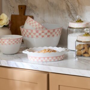 Check Everyday Oval Baker – Rosy Check, Small