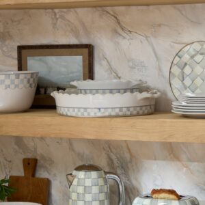 Check Everyday Oval Baker – Sterling Check, Large