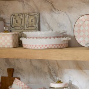 Check Everyday Oval Baker – Rosy Check, Large