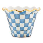 Royal Check 8″ Ceramic Garden Pot
