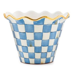 Royal Check 8″ Ceramic Garden Pot