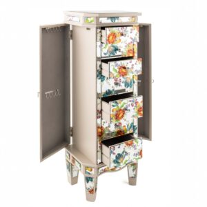 Flower Market Reflections Standing Jewelry Armoire