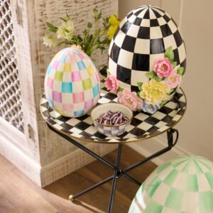 Courtly Check Enamel Tilt Accent Table