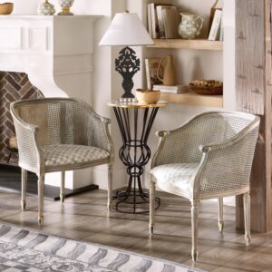 Courtly Check Pedestal Accent Table – Sterling Check