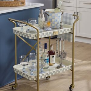 Check Tiered Kitchen Cart – Sterling Check, 2-Tier