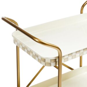 Check Tiered Kitchen Cart – Mocha Check, 2-Tier