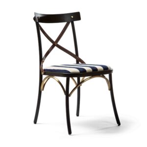 Flatiron Navy Stripe Dining Chair