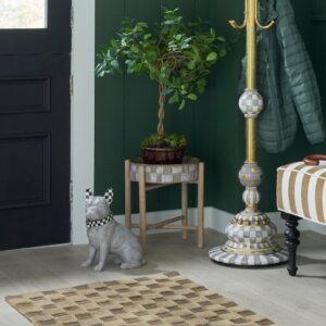 Mocha Textured Check Standing Planters, Set of 2