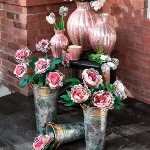 Flower Market Galvanized Flower Buckets, Set of 3