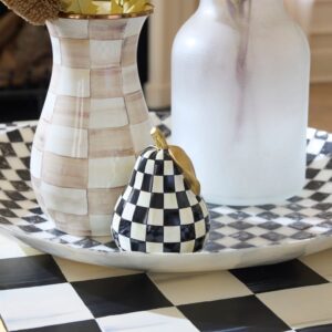 Rosy Check Capiz Decorative Bowl – Courtly Check