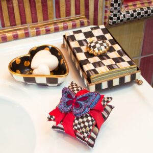 Courtly Check Guest Towel Holder Set – Gold