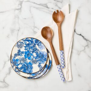 Sterling Check Wood Salad Servers – Royal Check