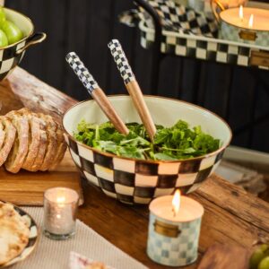 Sterling Check Wood Salad Servers – Courtly Check
