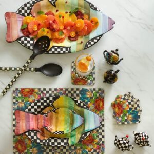 Mocha Check Cork Back Placemats, Set of 4 – Courtly Flower Market