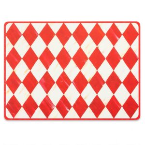 Red Harlequin Cork Back Placemats – Set of 4