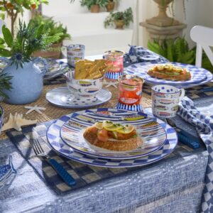 Pink Sinamay Placemats, Set of 4 – Navy