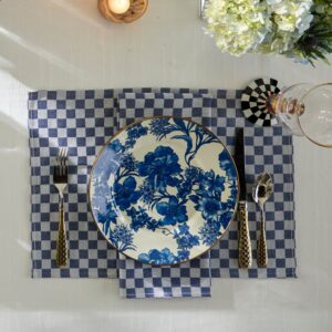 Black Check Placemat, Set of 4 – Navy