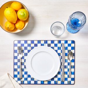 Mocha Check Cork Back Placemats, Set of 4 – Royal Check