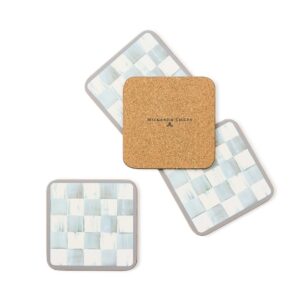Courtly Checked Cork Back Coasters, Set of 4 – Sterling Check