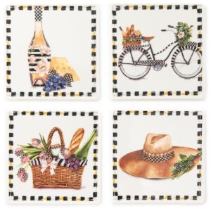Vino Alfresco Coasters – set of 4