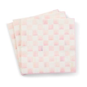 Courtly Check Luncheon Paper Napkins – Rosy Check