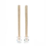 Gold Shimmer Dinner Candles, Set of 2