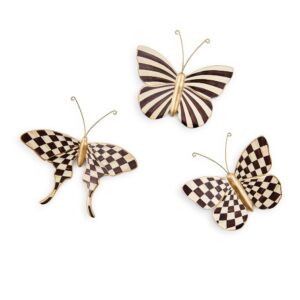 Butterfly Wall Decor – Courtly Check, Trio