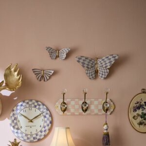 Butterfly Wall Decor – Violet Check, Single