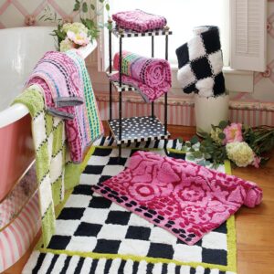 Covent Square Black & White Bath Rug