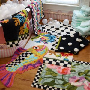 White Flower Market Standard Bath Rug – Black Flower Market