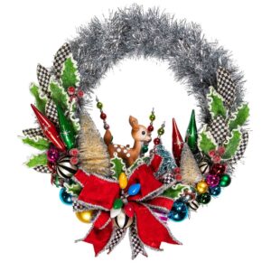 Granny Kitsch Tinsel Wreath