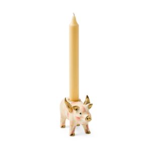 Rosy Check Flying Pig Candle Holder