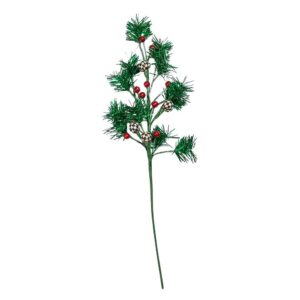 Granny Kitsch Green Tinsel Stem