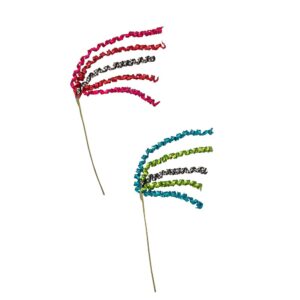 Granny Kitsch Curly Ribbon Picks, Set of 2