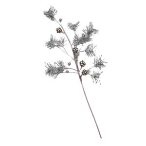 Glam Up Silver Tinsel Stem