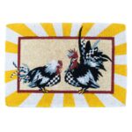 Sunrise Rooster Entrance Mat