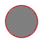 Check It Out Rug – 6′ Round – Red