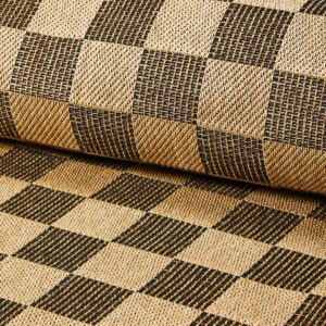 Checked Indoor/Outdoor Rug – Black, 8′ x 10′