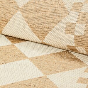 Diamond Indoor/Outdoor Rug – Beige, 2′ x 3′